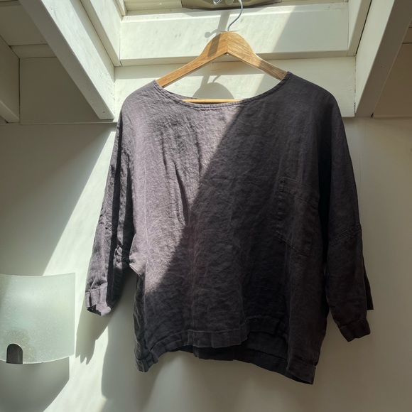 Lenok Linen Crop Top Truffle - Picture 2 of 3